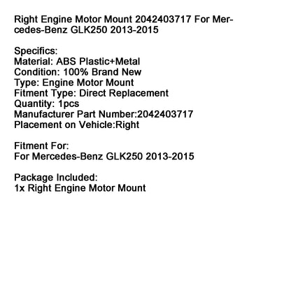 Right Engine Supporto motore 2042403717 Per Mercedes-Benz GLK250 2013-2015