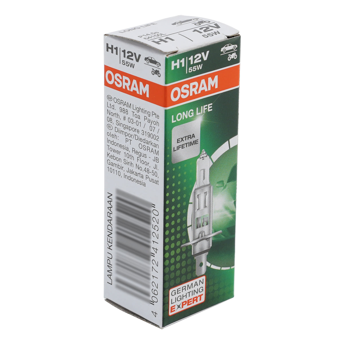 Lampada alogena fari anteriori H1 64150L 12V 55W P14.5s Per OSRAM