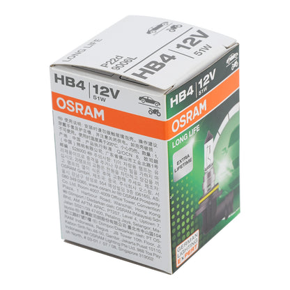 Lampada alogena Longlife fari anteriori HB4 9006L 12V 51W P22d Per OSRAM