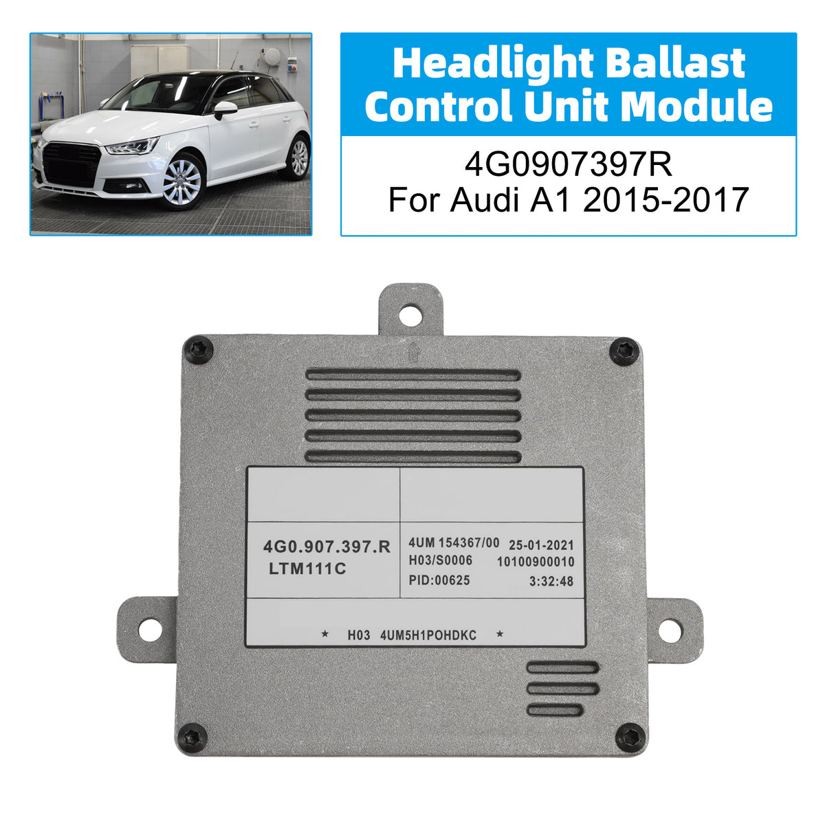 Modulo Unità Controllo Ballast Faro 4G0907397R Per Audi A1 2015-2017