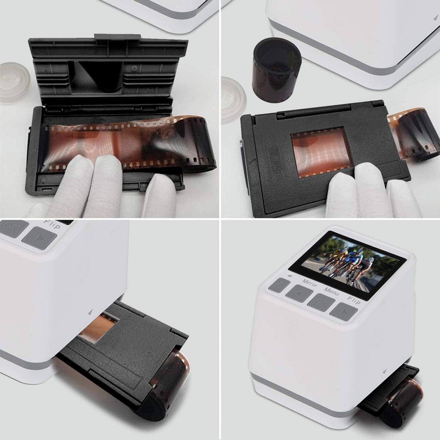 Scanner per diapositive di vecchi negativi da 22 MP, converte pellicole 126KPK/135/110/Super 8