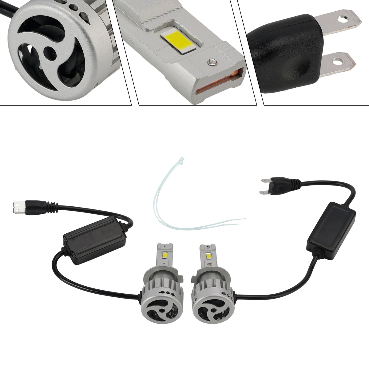 Kit Lampada LED Faro Abbagliante Anabbagliante H7 12V 55W 6500K 4000LM Per HELLA