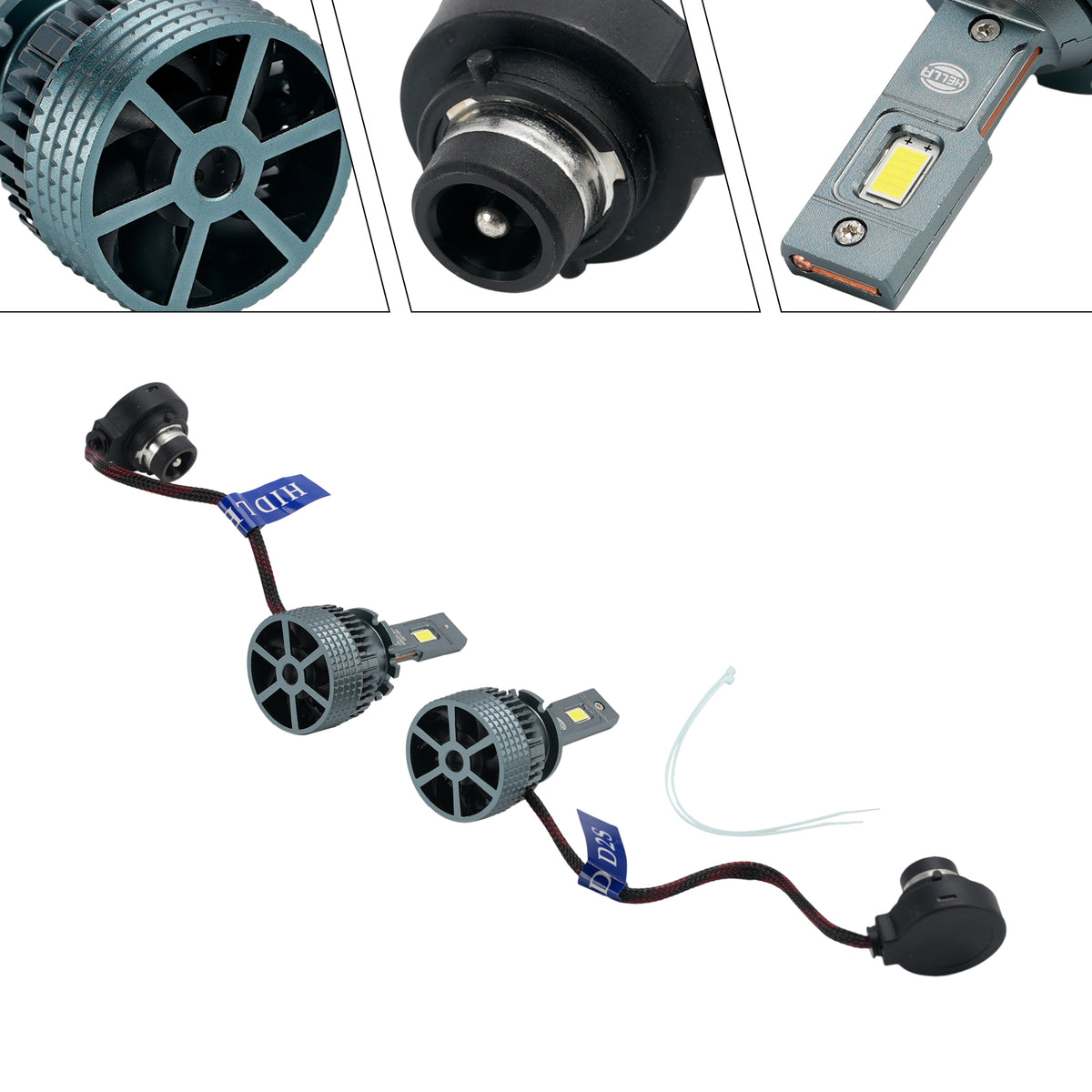 Kit Lampada LED Faro Abbagliante Anabbagliante D2S 12V 35W 6500K Per HELLA
