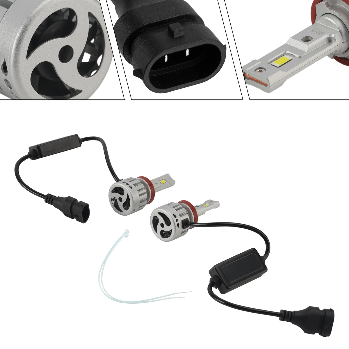 Kit Lampada LED Faro Bi-luce H8 H9 H11 12V 55W 6500K 4000LM Per HELLA