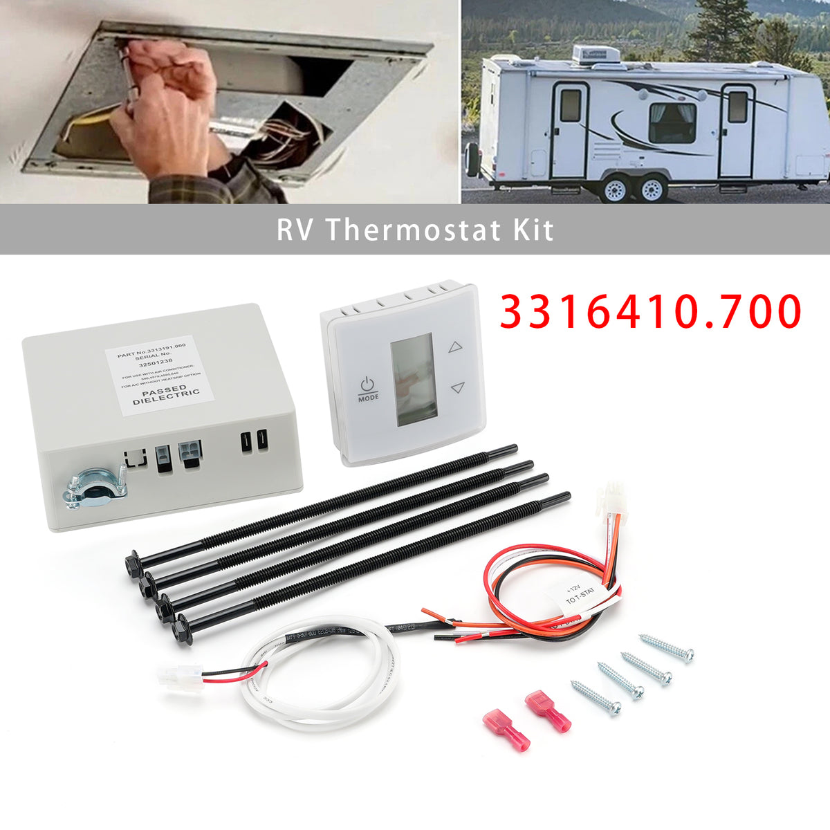 3316410.700 Termostato Climatizzatore Monozona Camper Con Kit Di Controllo