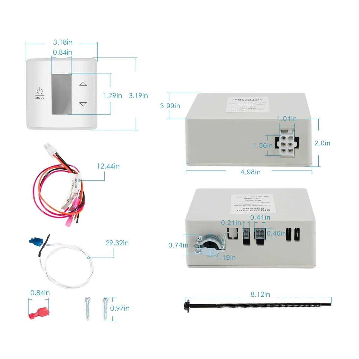 3316410.700 Termostato Climatizzatore Monozona Camper Con Kit Di Controllo