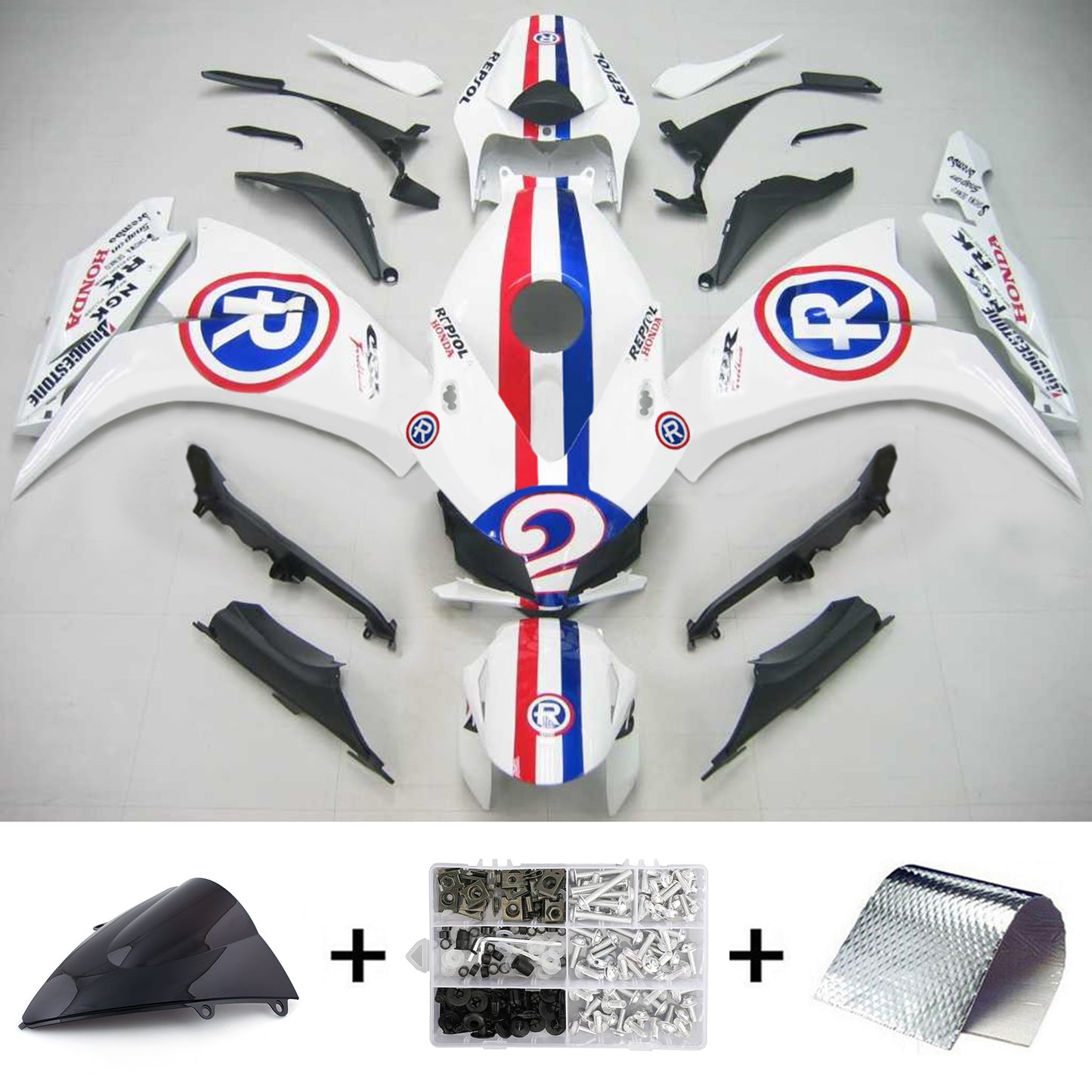 Kit carenatura Bodywork ABS di plastica per Honda CBR1000RR 2012-2016