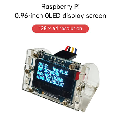 Modulo display OLED da 0,96 pollici Raspberry Pi 4B con display informativo IP per hard disk