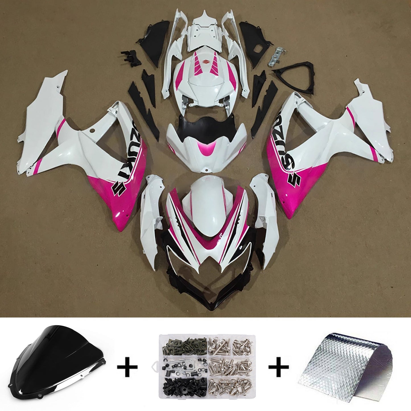 Kit carenatura iniezione plastica ABS per Suzuki GSXR 600/750 2008-2010 K8