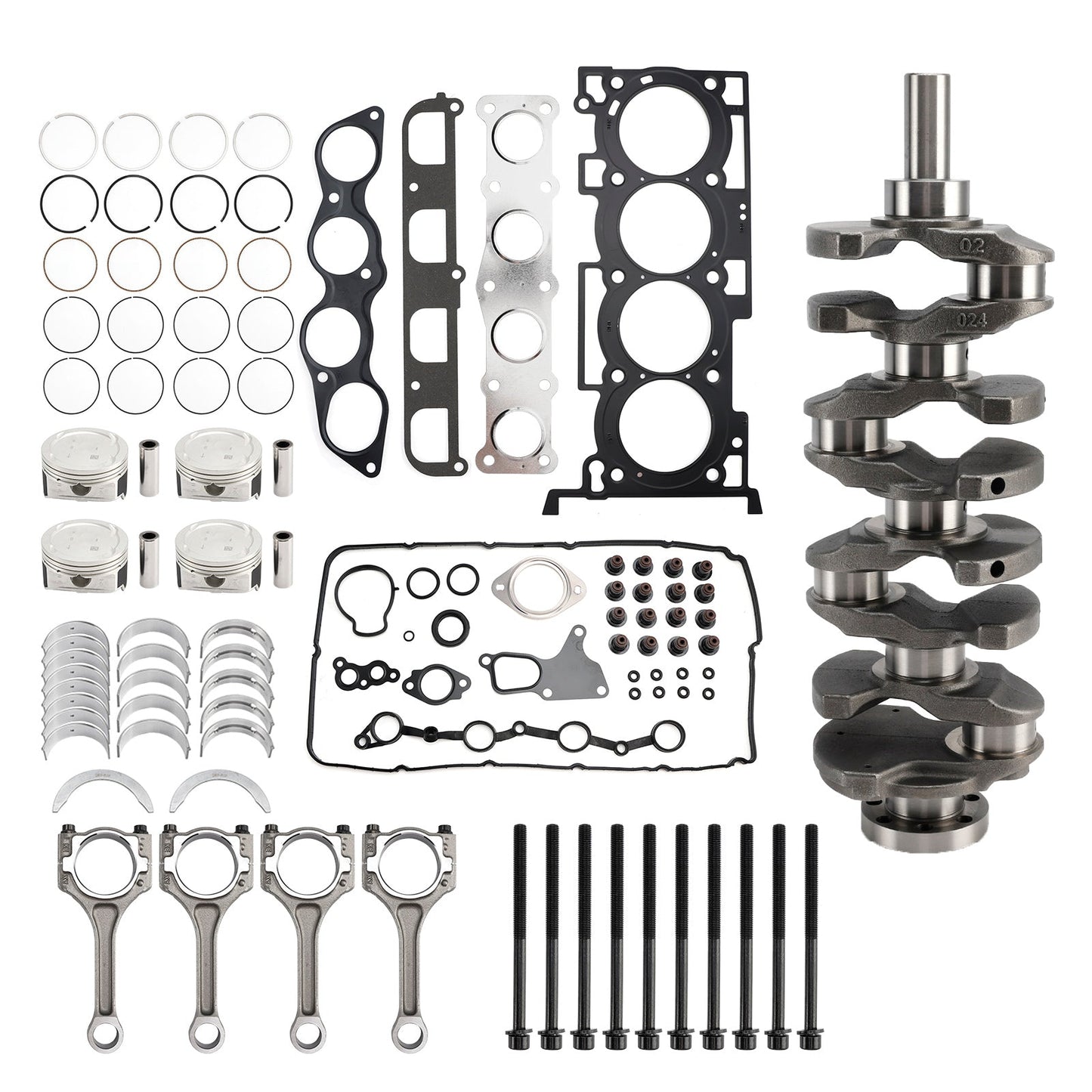 Kit di revisione e ricostruzione del motore G4KG 2.4L con bielle dell'albero motore per Hyundai Kia