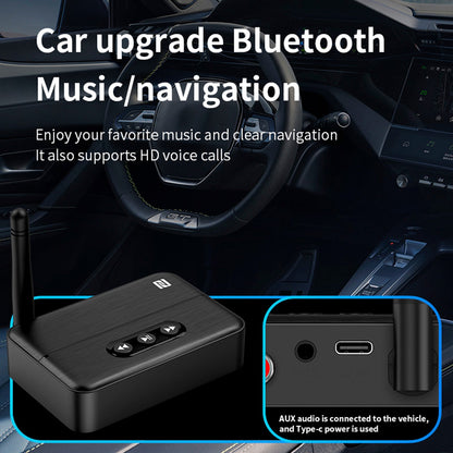 Ricevitore audio Bluetooth 5.4 NFC, amplificatore AUX/RCA, unità flash USB per riprodurre musica