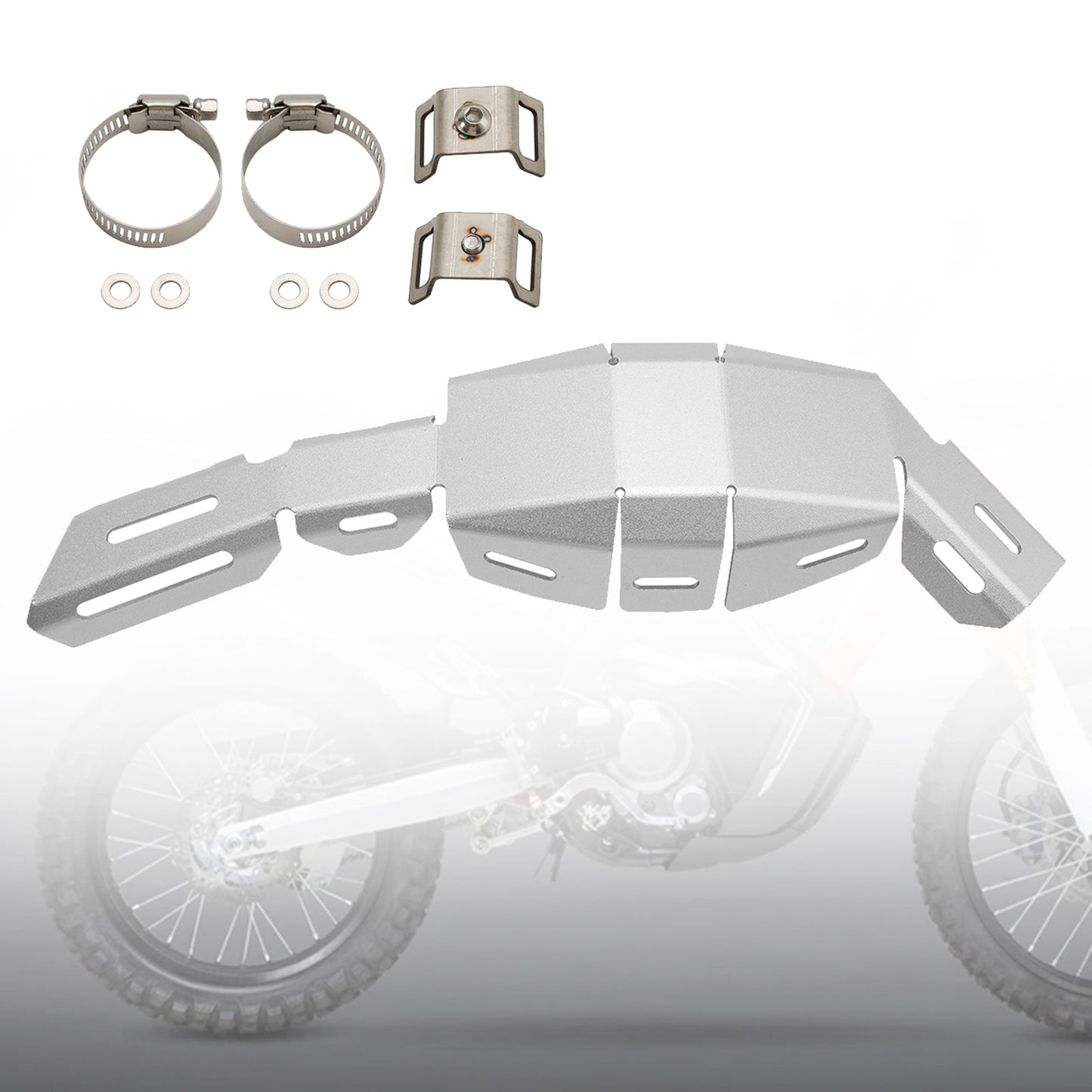 Copertura decorativa in acciaio per supporto laterale di scarico Honda Crf 250 300 2021-2023