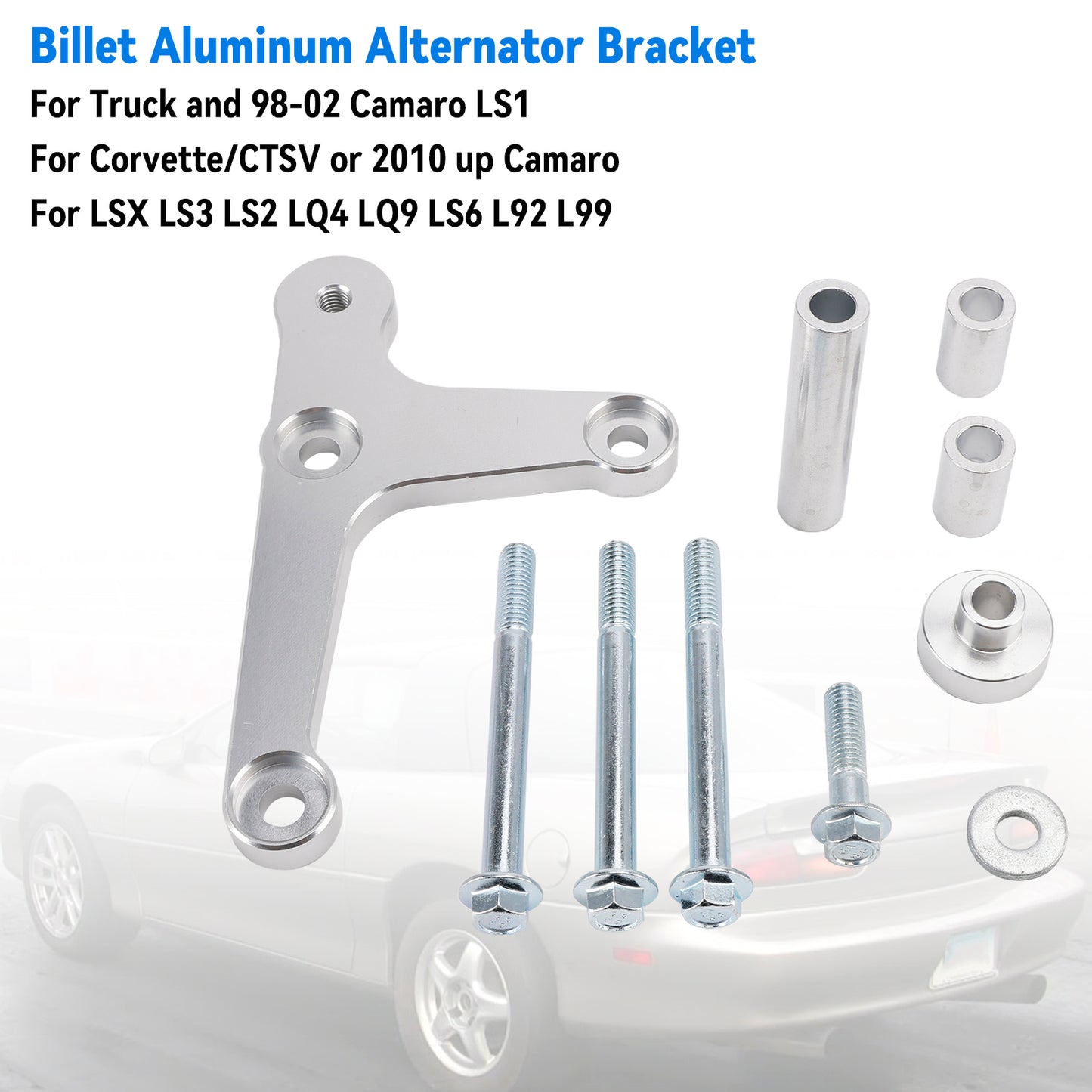 Staffa alternatore in alluminio billet per Camaro LS1 LSX LS3 1998-2002