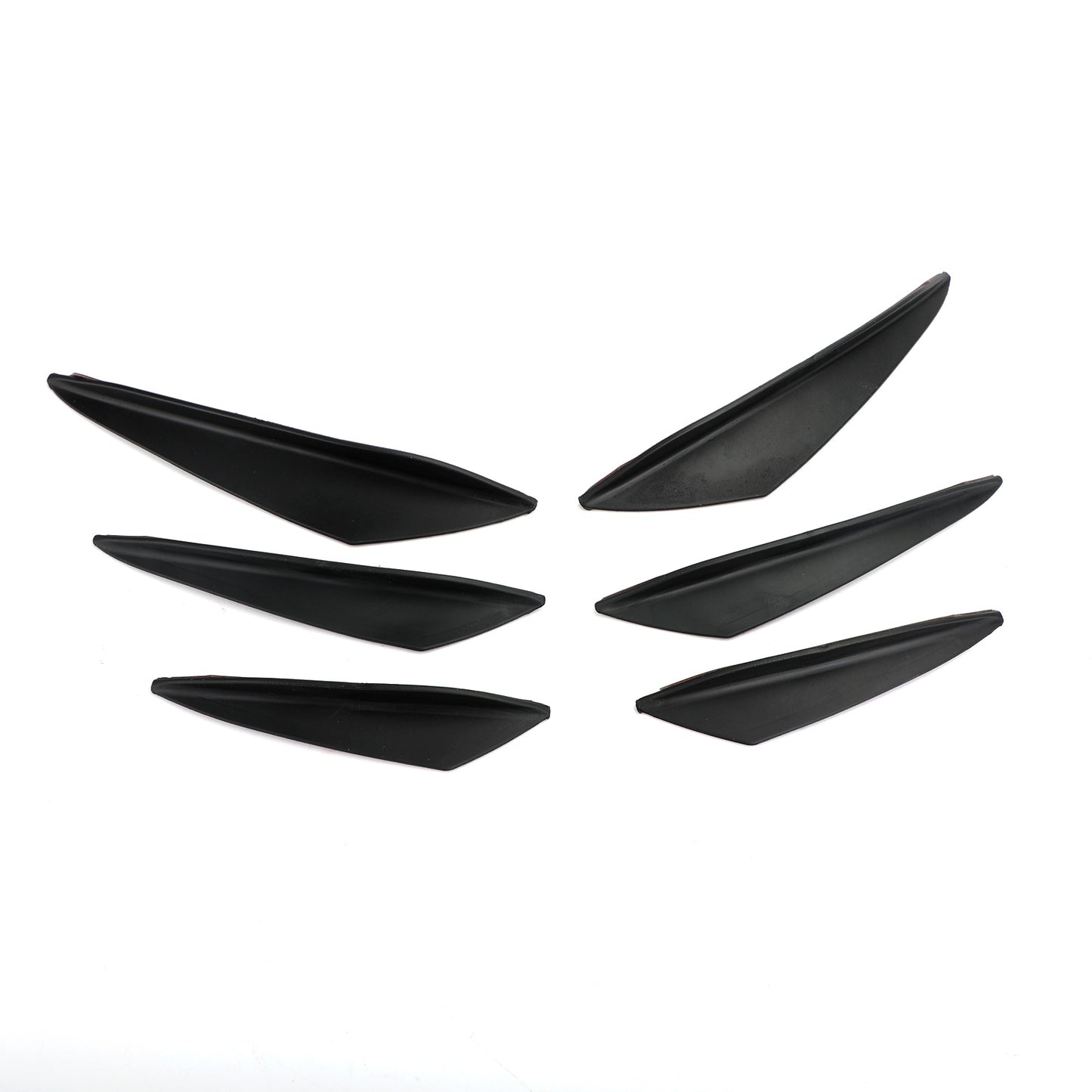 6pcs Universal Gloss Black Car/Auto Paraurti anteriore Pinne Spoiler Canards Refit