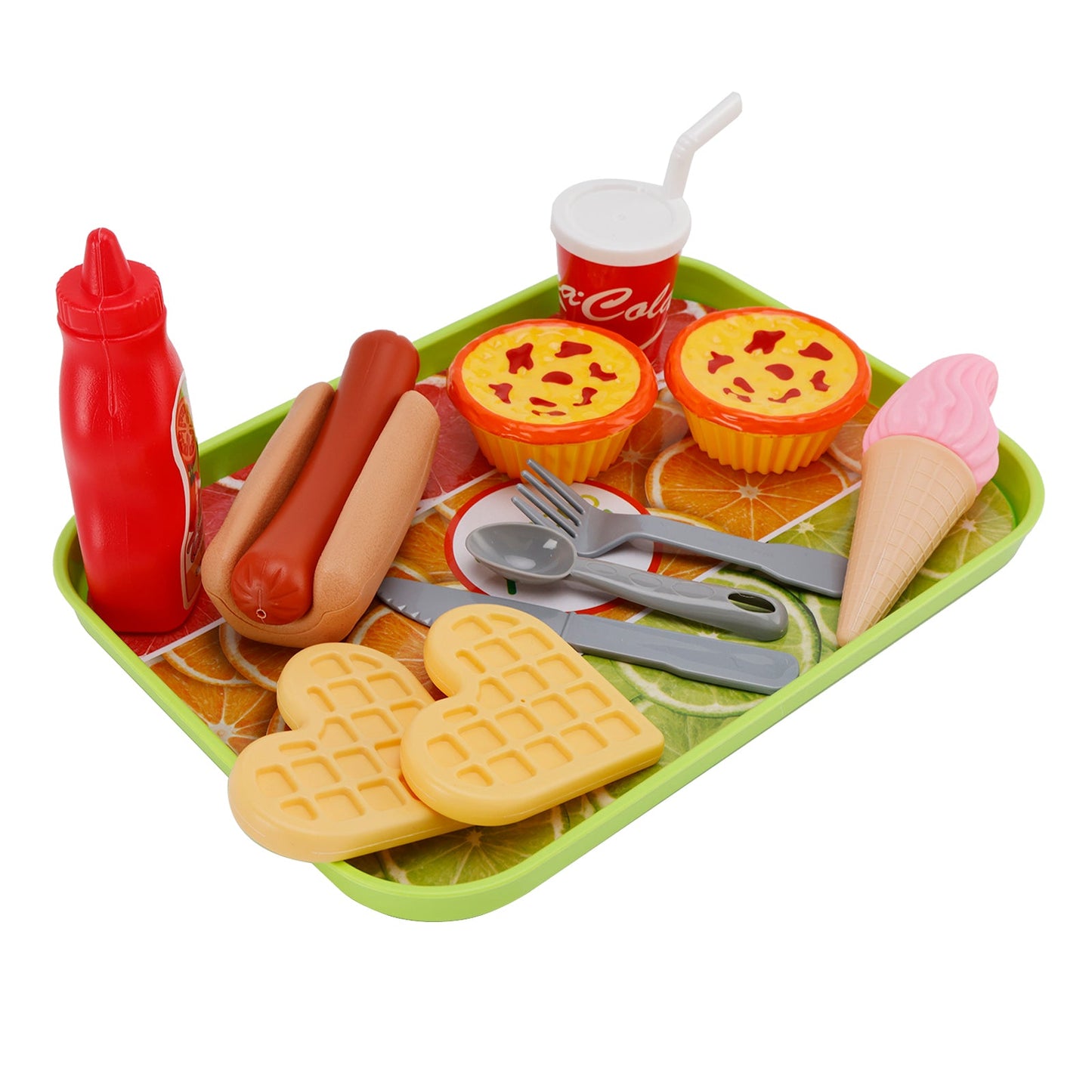 Set da cucina con cibo, gelato, bevande e uova, giocattolo per bambini