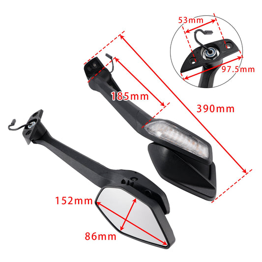 Set di specchietti retrovisori CFMoto 450 SR 450 SRS 450 SS CF400-6 con indicatore di direzione, anni 2022-2025.