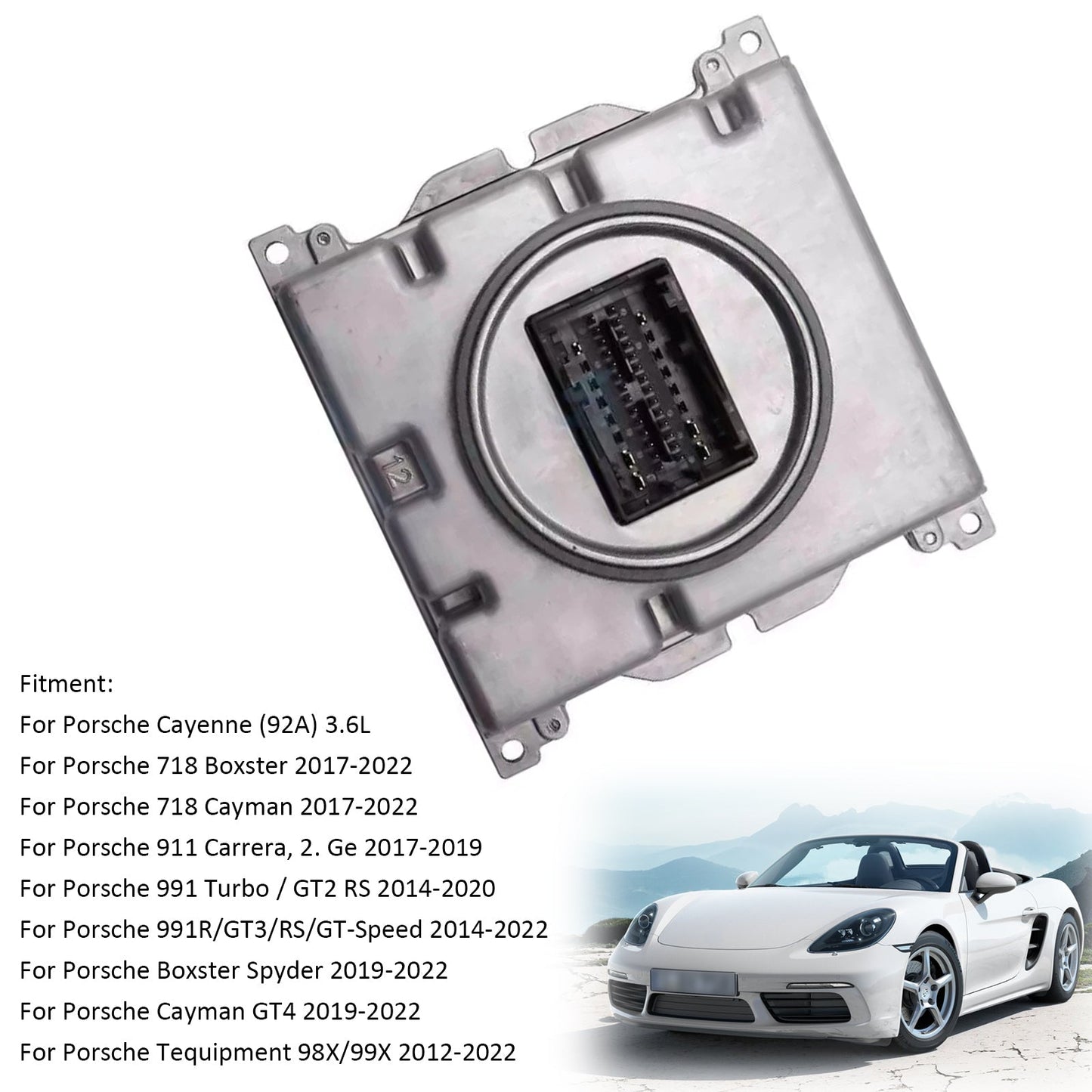 Modulo fari a LED Porsche 718 Cayman 2017-2022, ballast 7PP941572BB 95861838500