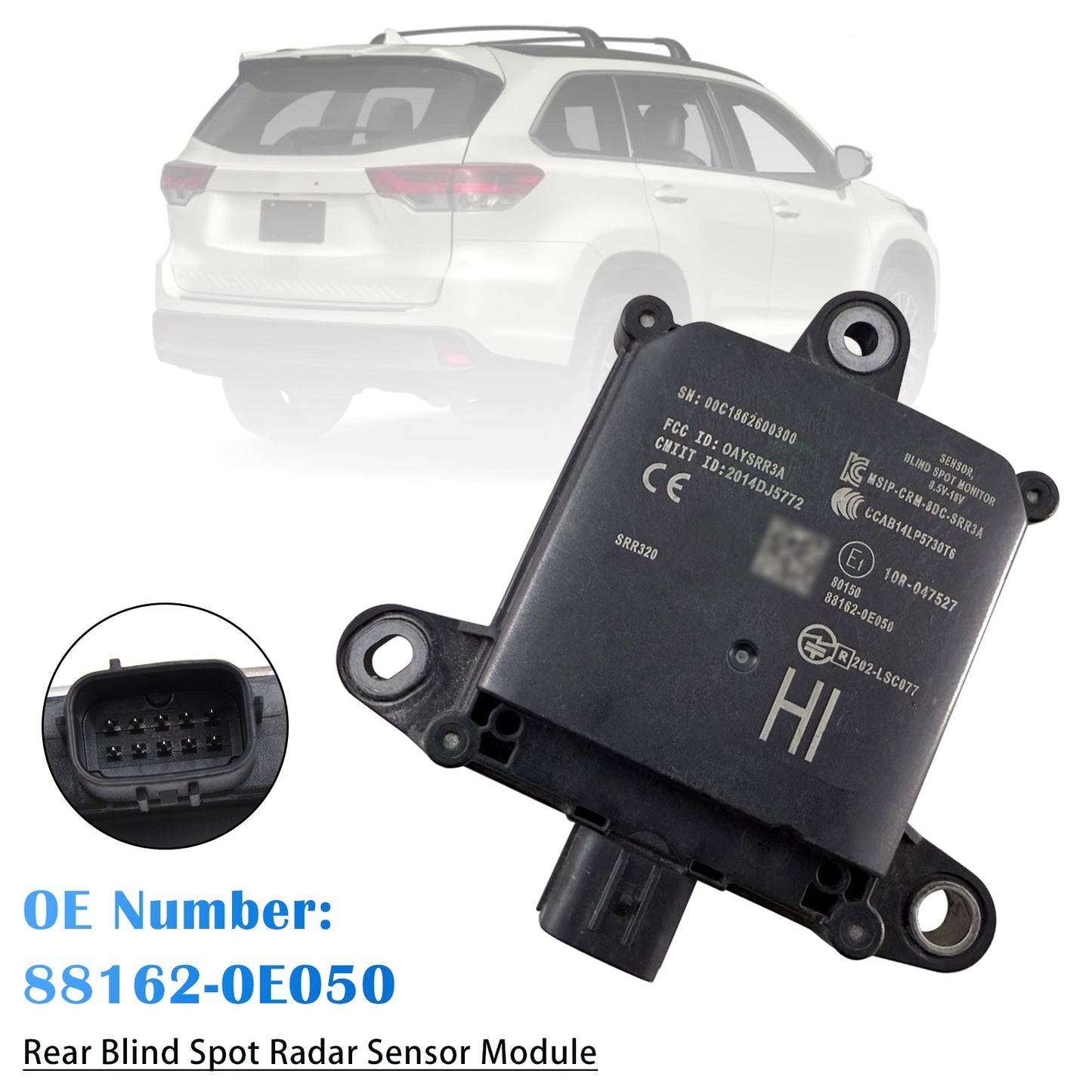 Modulo sensore radar per angolo cieco posteriore 88162-0E050 per Toyota Highlander 2016-2019