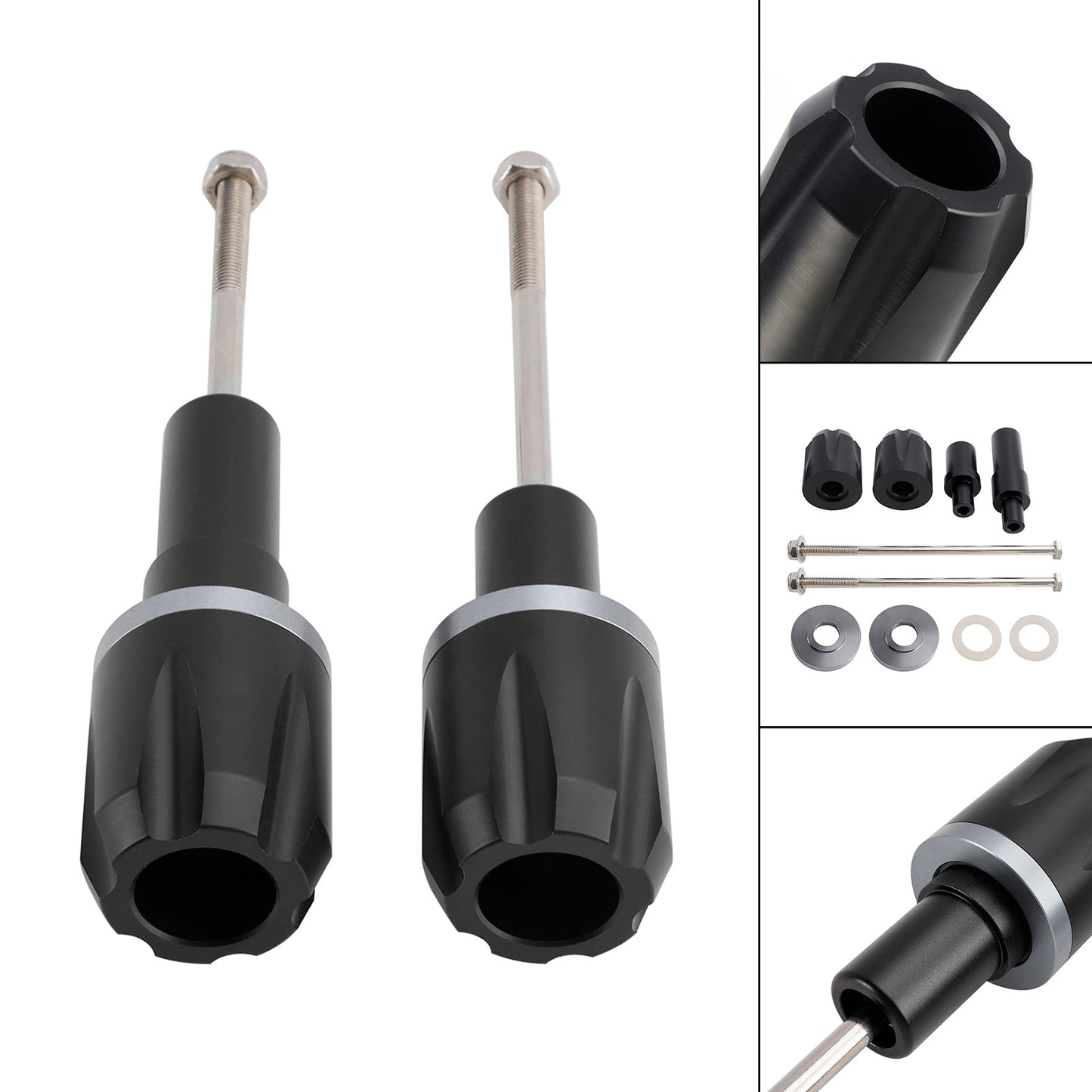 Protezioni telaio antiurto CNC Kawasaki Ninja 650 2017-2023 Oro Nero