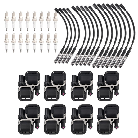 1998-2000 Mercedes Benz C43 AMG 8x Bobina di accensione + 16x Candela + 16x Set di cavi UF359 0001587303