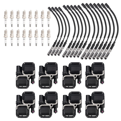 2000-2003 Mercedes Benz ML55 AMG 8x Bobina di accensione+16x Candela di accensione+16x Set di cavi UF359 0001587303