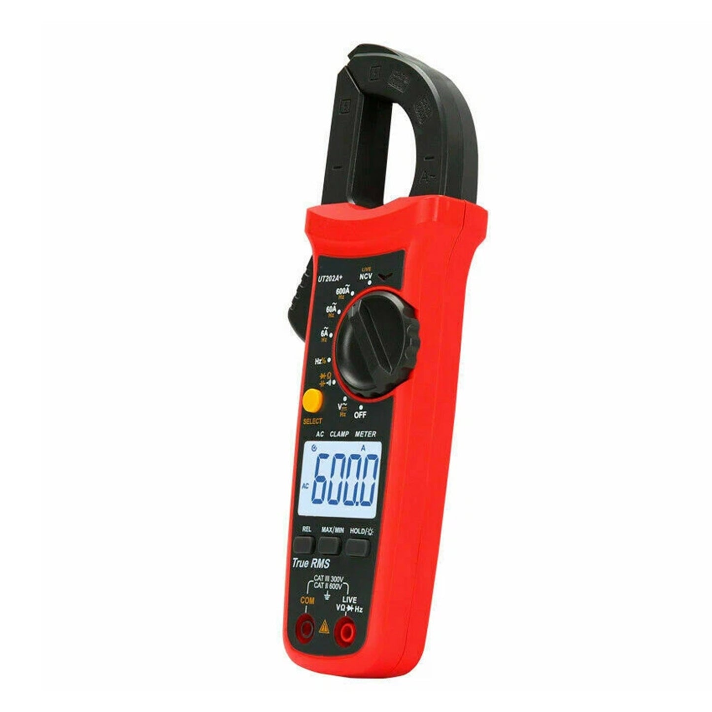 Pinza amperometrica digitale UT202A+, 6000 conteggi, selezione automatica della portata, True RMS, multimetro NCV.