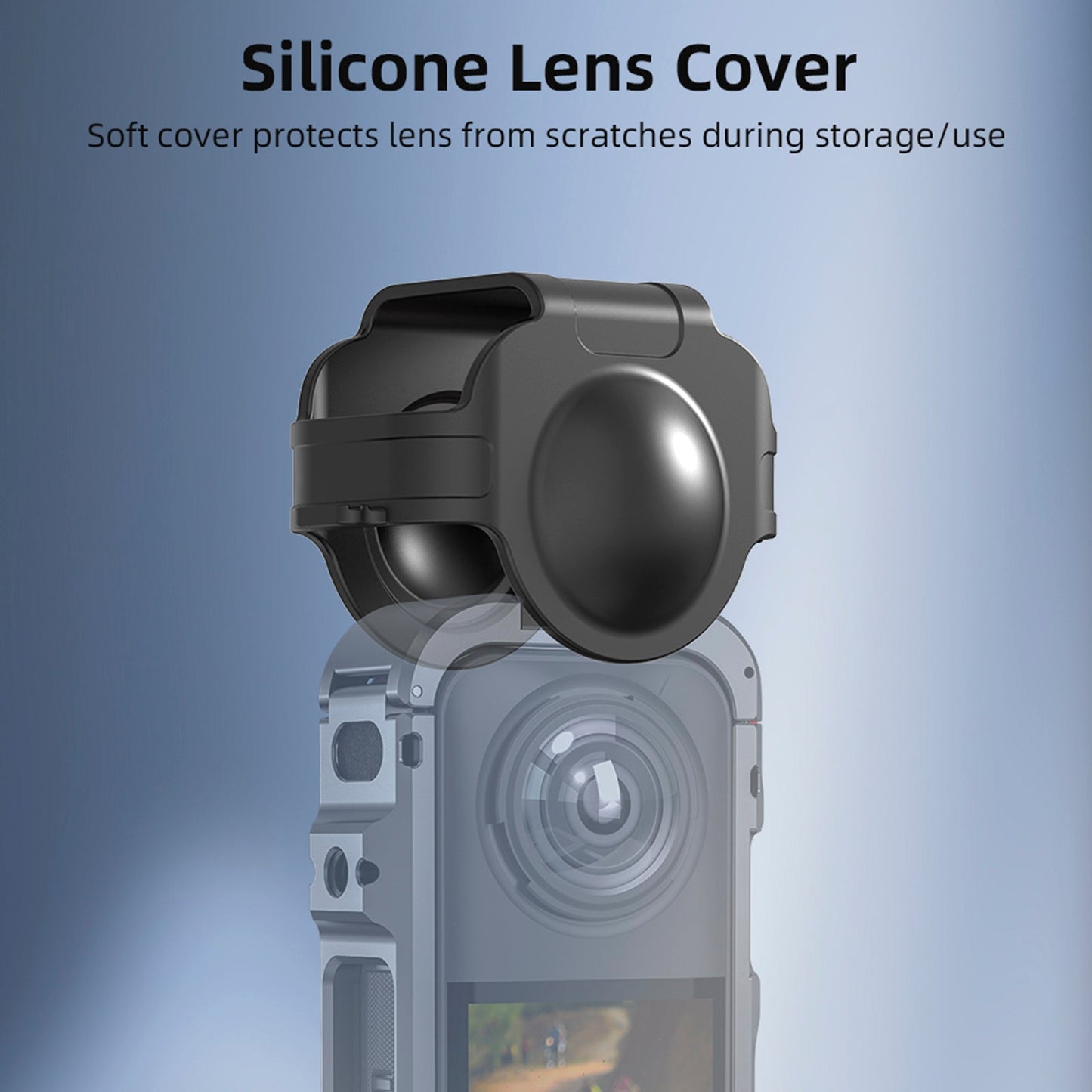 Telaio di supporto per Insta360 X5, custodia protettiva in silicone, protezione per l'obiettivo.
