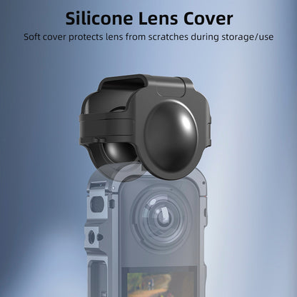 Telaio di supporto per Insta360 X5, custodia protettiva in silicone, protezione per l'obiettivo.