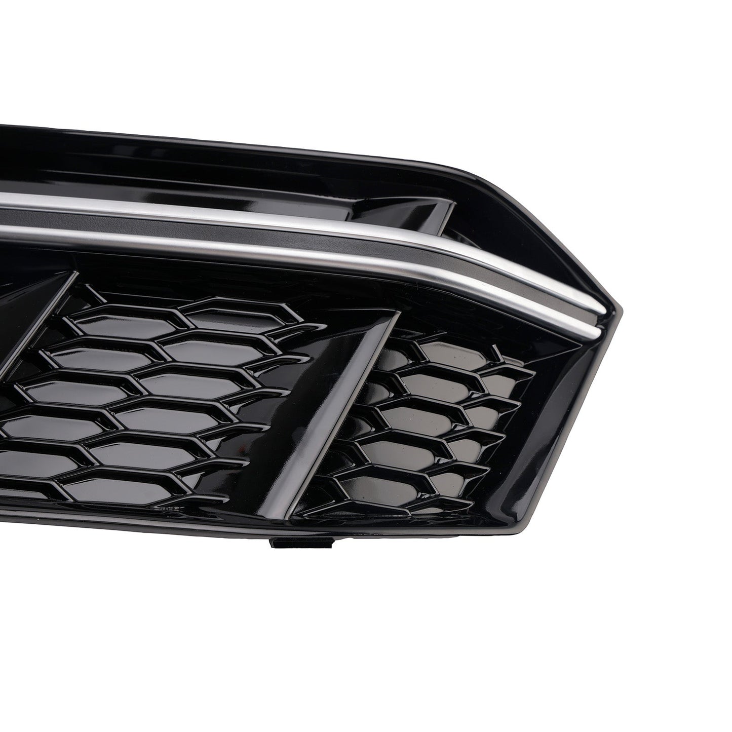 Griglia fendinebbia paraurti anteriore cromata nera (2 pezzi) per Audi A4 B9 S4 2016-2019 (2 pezzi)