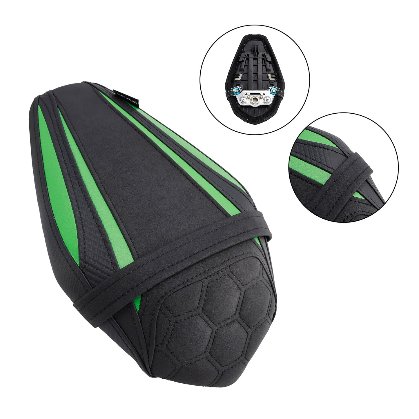 Sella passeggero posteriore Kawasaki ZX-10R/RR 2021-2023, verde piatto