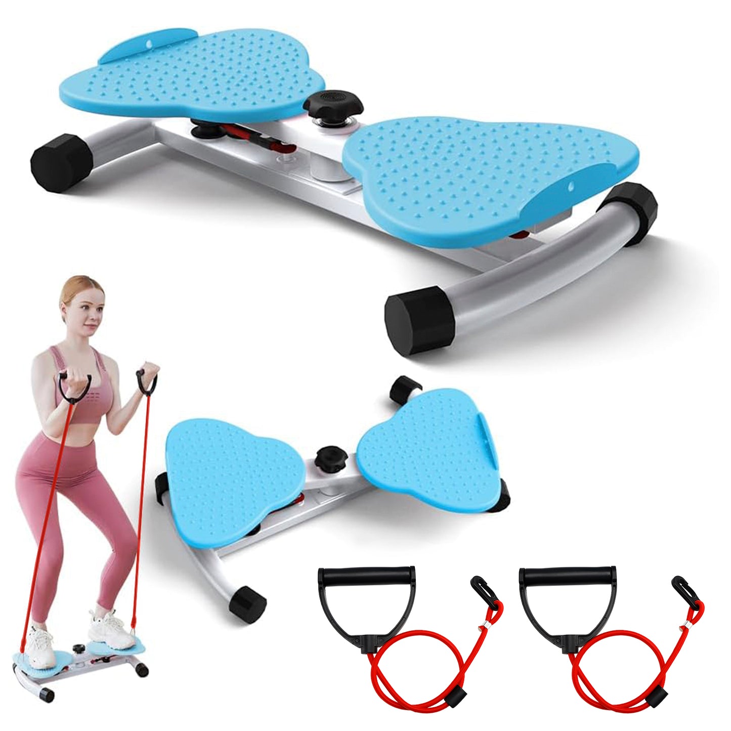 Attrezzo per torcere la vita Attrezzo fitness Ab Twister Board Capacità 150 kg e 20 dB Ultra silenzioso Antiscivolo Attrezzatura per allenamento in palestra per donne Pancia blu