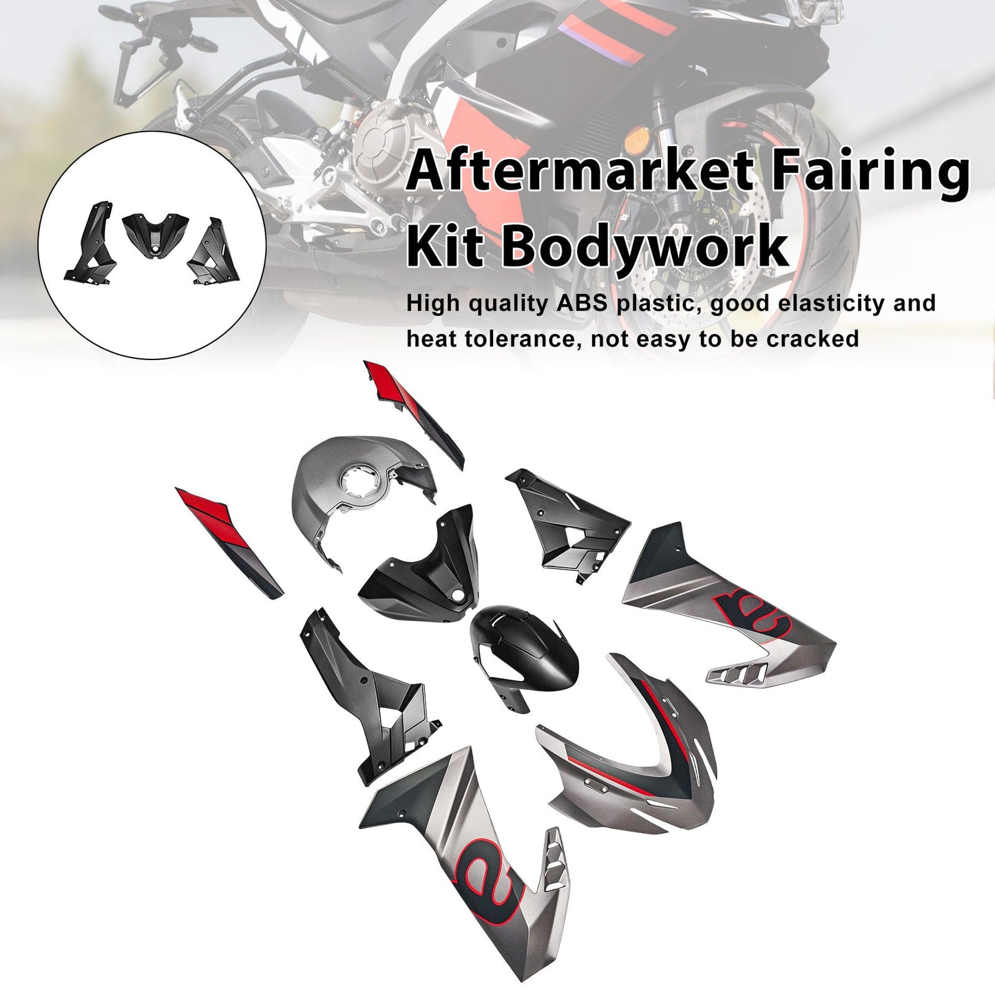 Kit carenatura in plastica ABS per iniezione per Aprilia RS457 2024-2025 10#