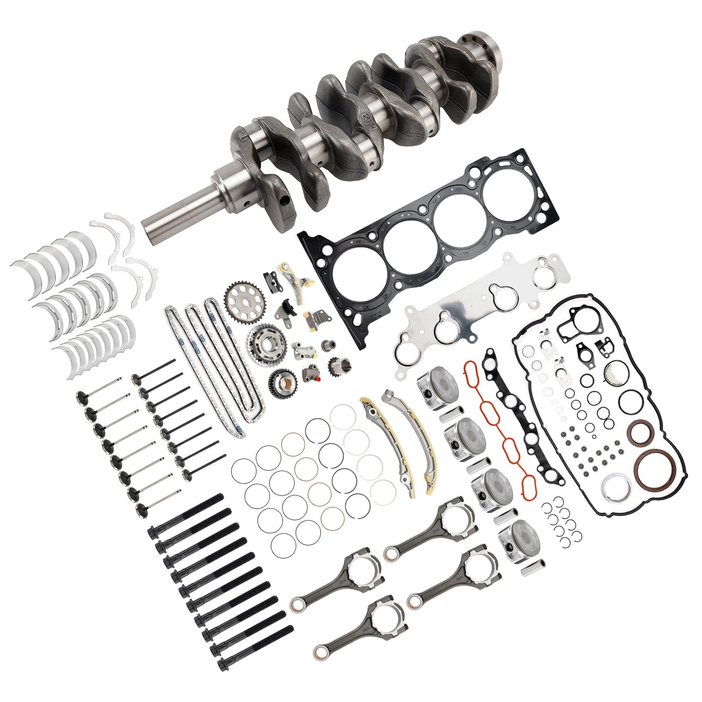 Kit di fasatura della guarnizione del pistone per la ricostruzione del motore TOYOTA TACOMA 2.7L 2005-2015 con bielle dell'albero motore 13401-75020 1304175030