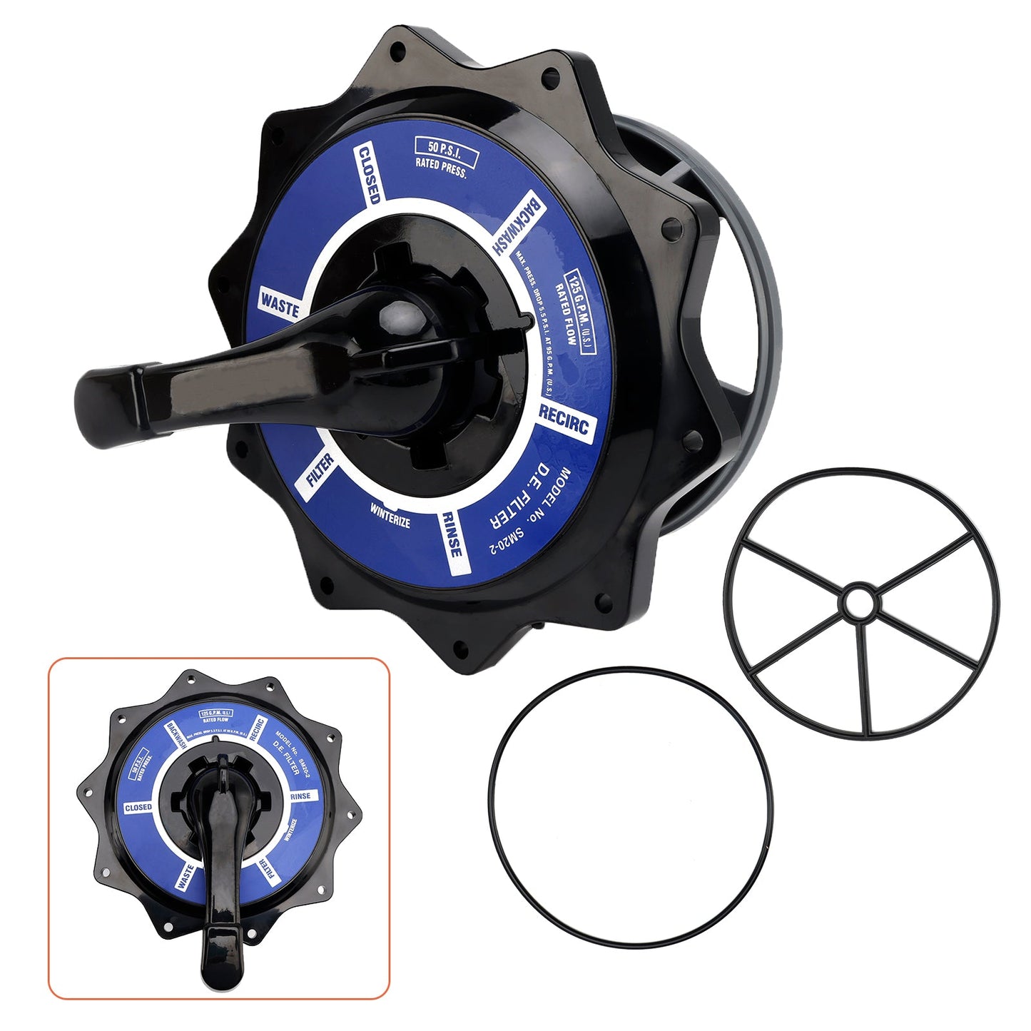 R0443900 Gruppo valvola superiore da 2"" per sostituzione valvola multiporta Zodiac Jandy