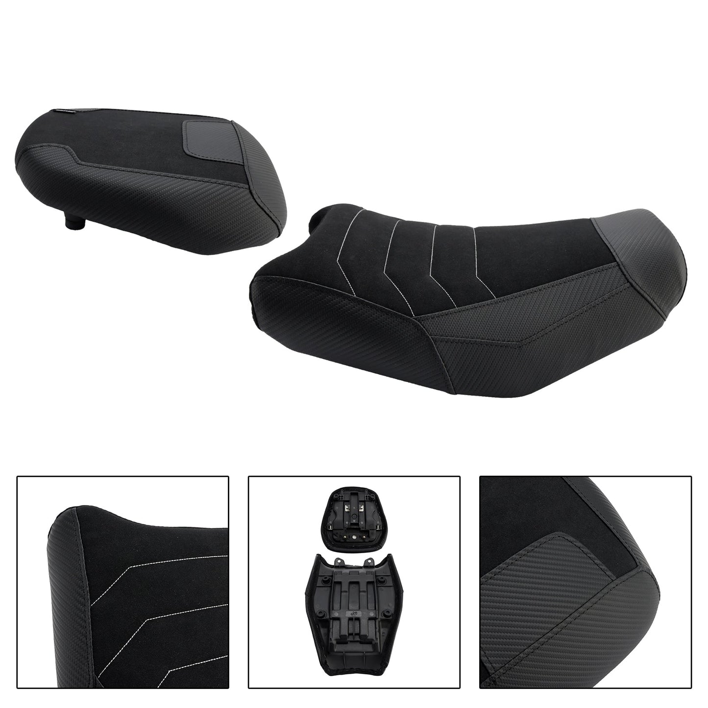 Kit di sedili posteriori neri per conducente e passeggero per Suzuki V-Strom 250Sx 2024-2025.