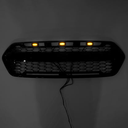 2018-2023 Ford Transit Custom Trail W/ 3LED Gloss Black Front Bumper Grille 2467234