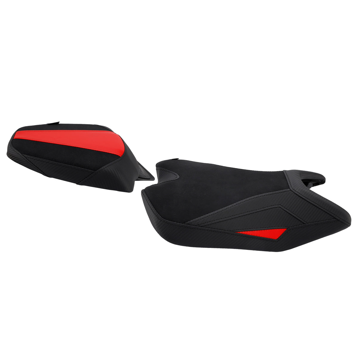 Kit sella conducente e passeggero Rs 457 per Aprilia RS457 2024-2025, cuscino in PU rosso.