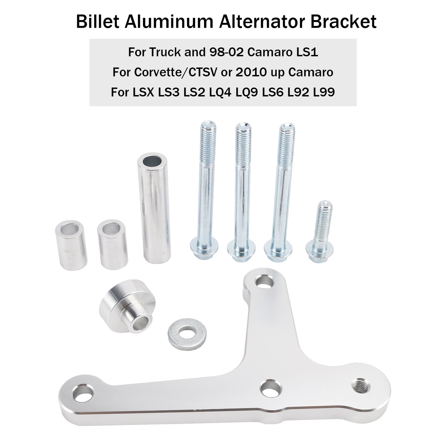 Staffa alternatore in alluminio billet per Camaro LS1 LSX LS3 1998-2002