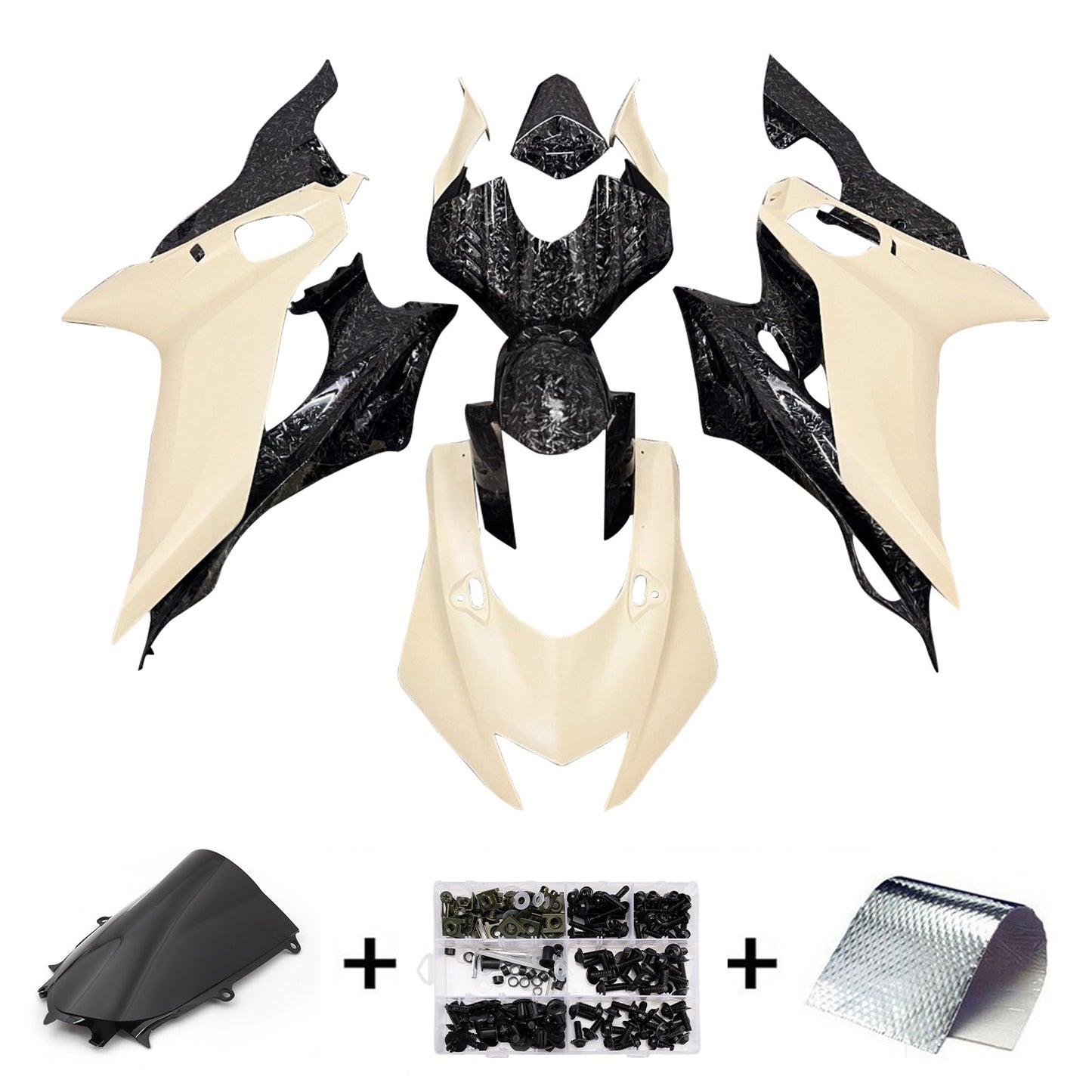 Kit carenatura iniezione in plastica ABS adatto per Yamaha YZF-R6 2017-2023
