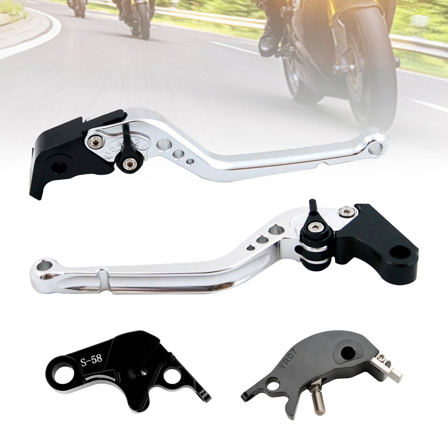 Leva frizione freno lunga adatta per YAMAHA YZF R7 MT-10/SP FZ-10/SP 2022-23