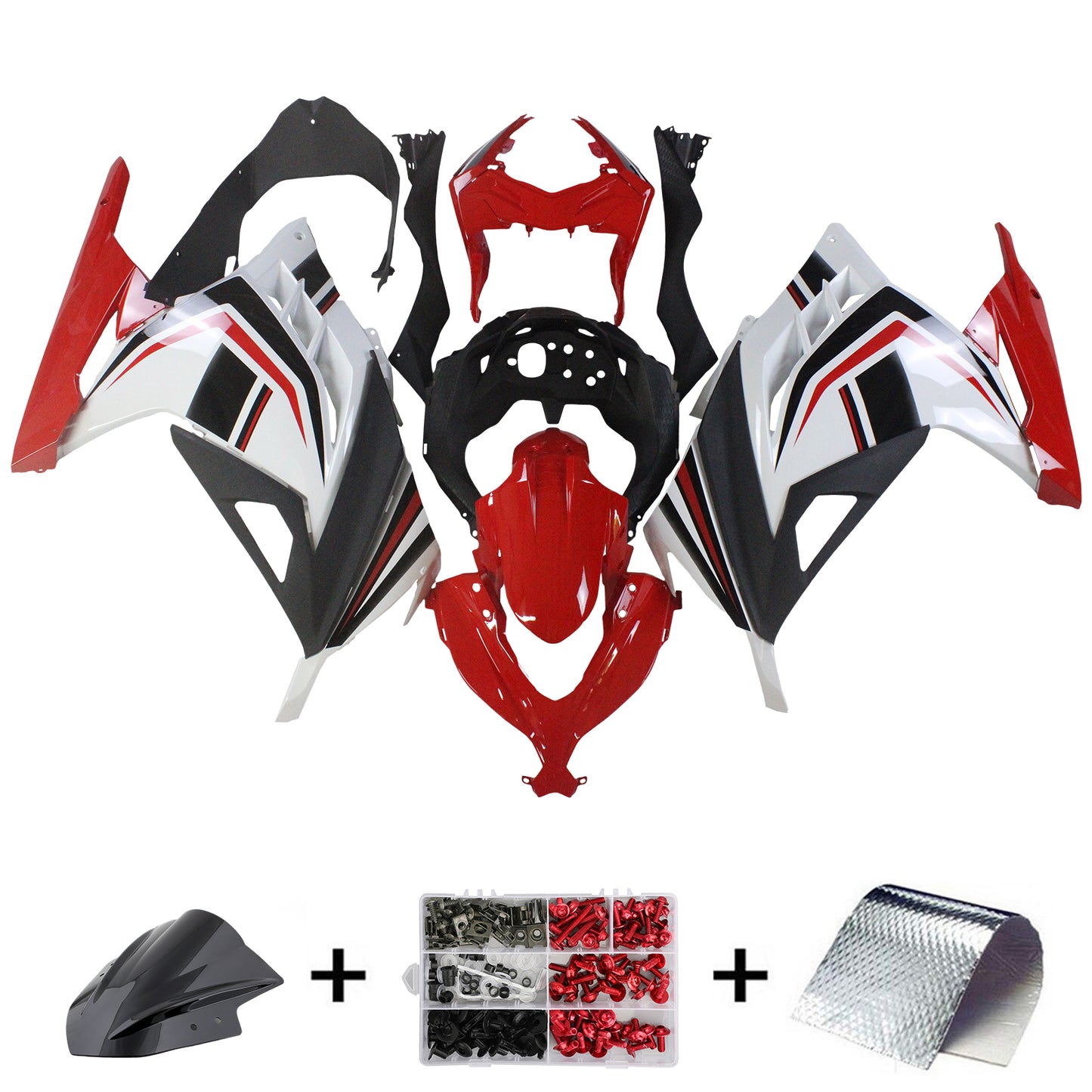 Kit carenatura iniezione Carrozzeria adatta per Kawasaki EX300 Ninja300R 2013-2024