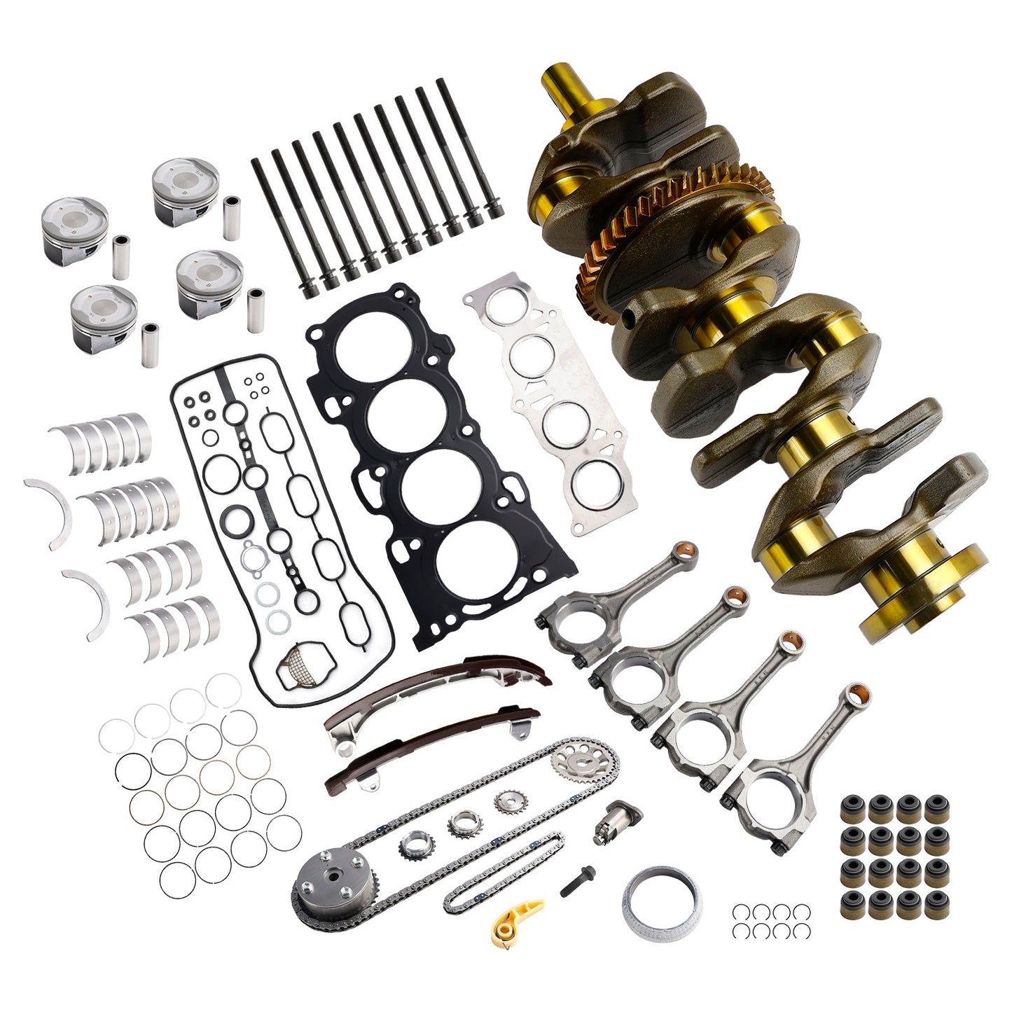 Kit di revisione e ricostruzione del motore Toyota RAV4 2AZ-FE 2.4L 2004-2007 con kit di fasatura delle bielle dell'albero motore