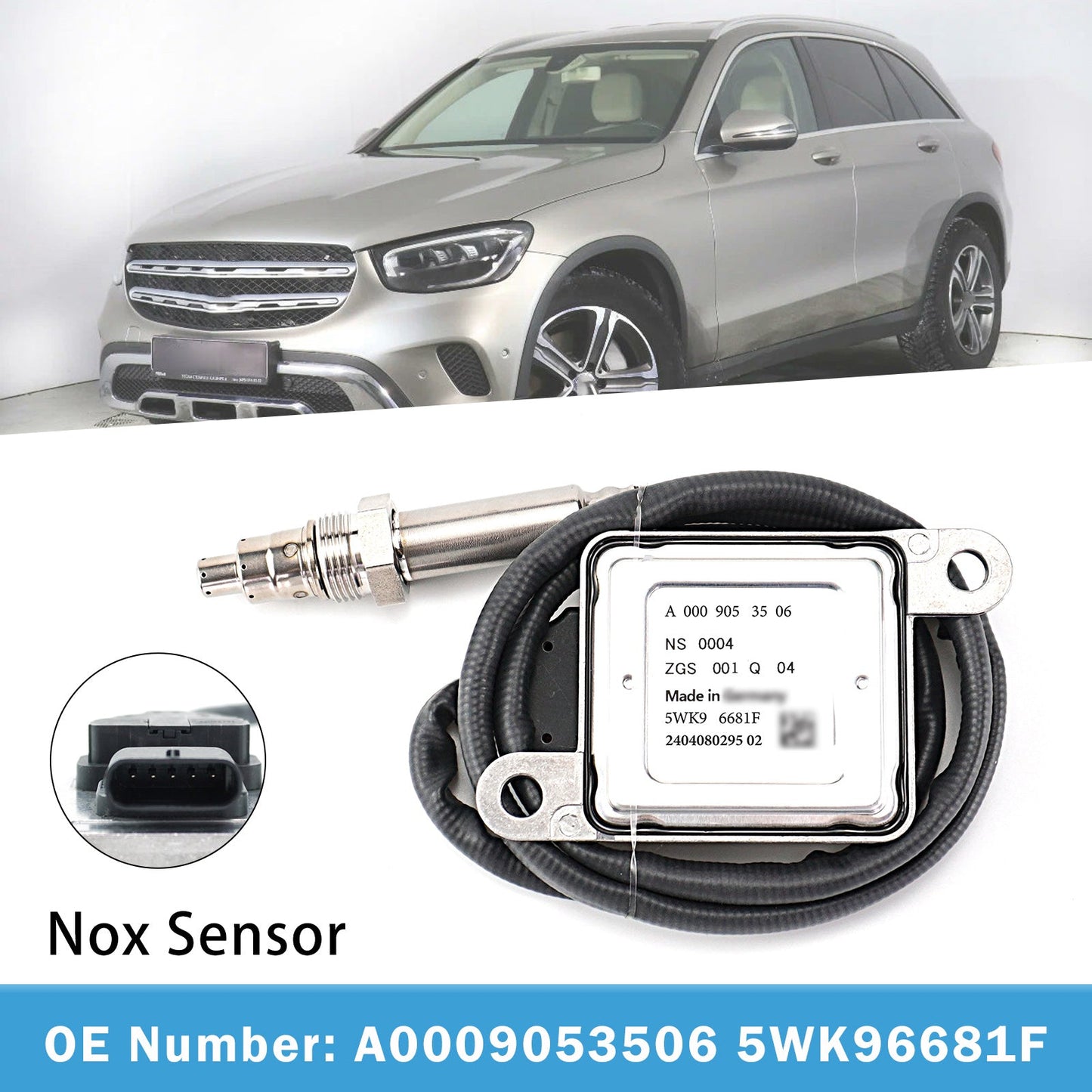 Sensore di ossido di azoto A0009053506 5WK96681F per Mercedes Classe C Classe E GLC