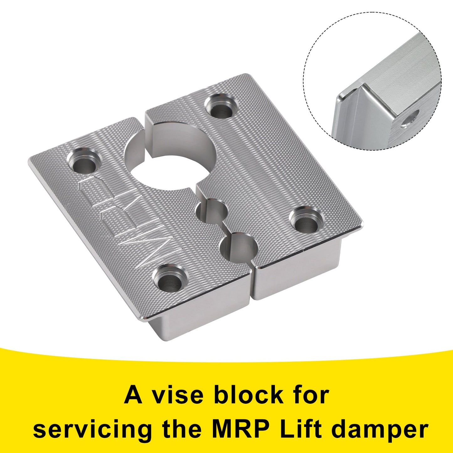 Strumento per la regolazione dell'ammortizzatore MRP Lift. Dotato di morsa/blocco da 8 mm/10 mm/1 pollice.