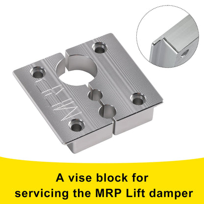 Strumento per la regolazione dell'ammortizzatore MRP Lift. Dotato di morsa/blocco da 8 mm/10 mm/1 pollice.