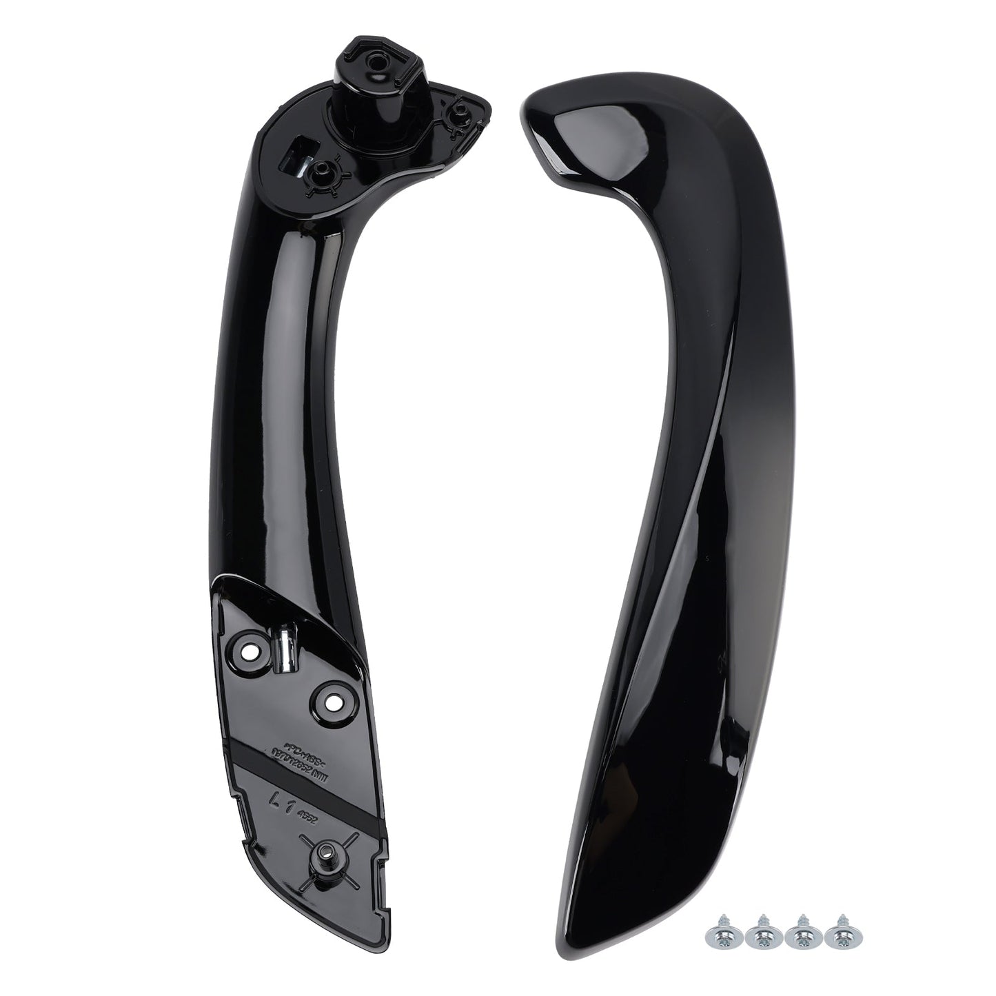 Set base+copertura maniglia interna porta anteriore sinistra Renault Fluence 2009-2015, nero