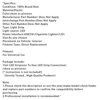 Strisce luminose a LED RGB per interni auto con controllo remoto e APP