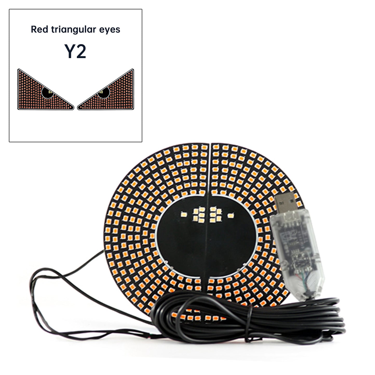 Luce LED dinamica per camion e auto con occhio del diavolo a schermo LED