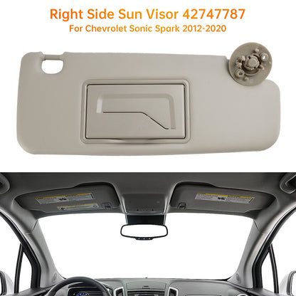 Visiera parasole destra passeggero Chevy Sonic Spark 2012-2020 42747787 Grigio