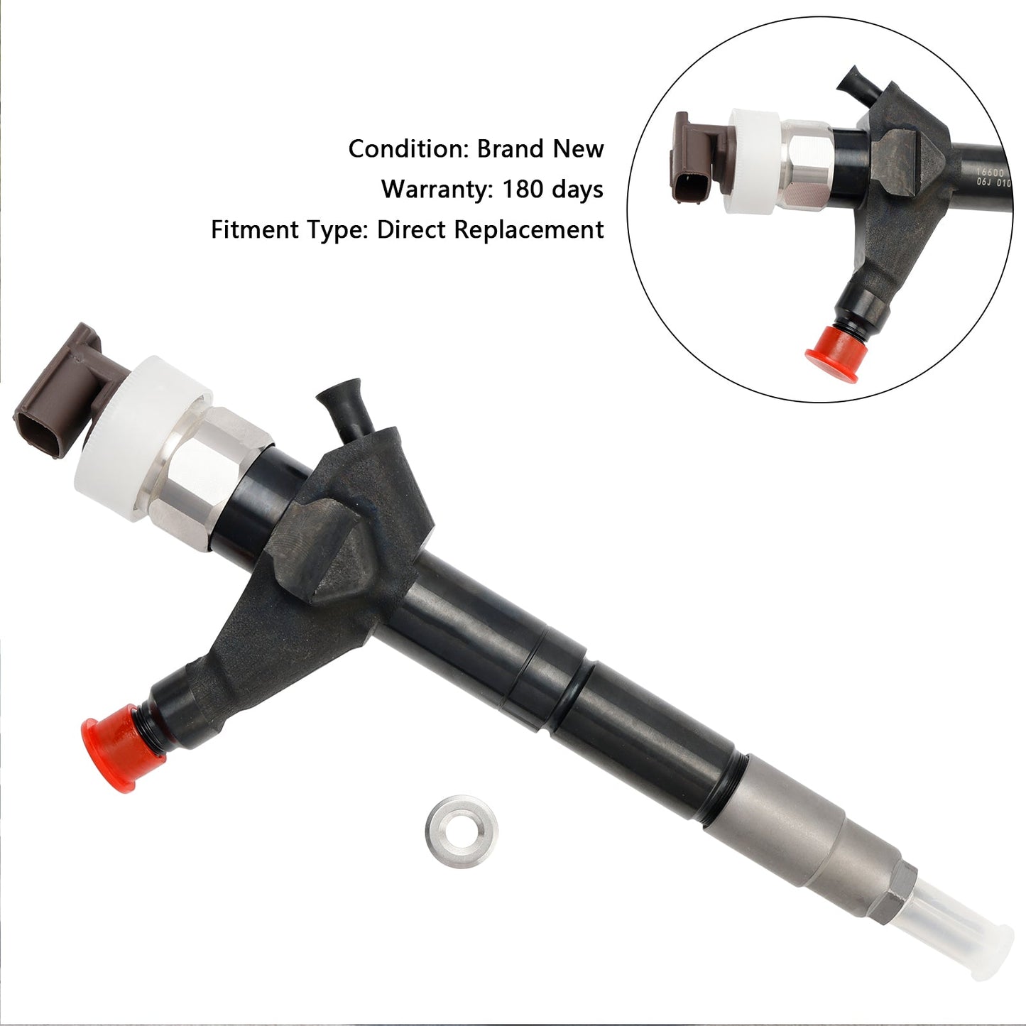 1 pz Iniettore carburante 095000-6250 Adatto Nissan Navara D22 D40 Diesel 16600-EB70A